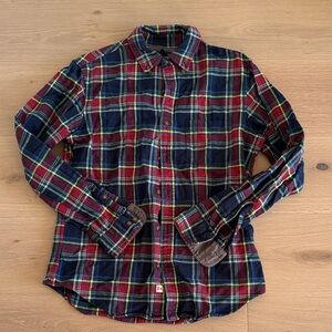 Lands' End Multicolor Plaid Shirt